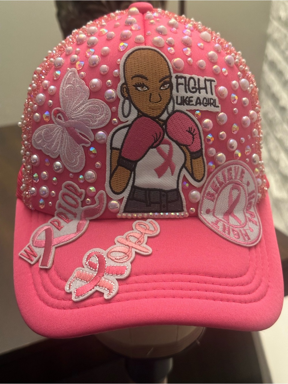 Breast cancer awareness hat